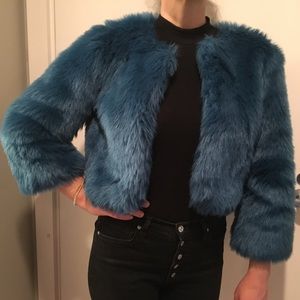 Blue Faux Fur ‘Chubbie’